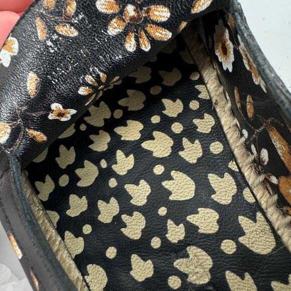 Alexander McQueen Leather Floral Paisley Print Platform Loafers Espadrilles - Picture 12 of 12